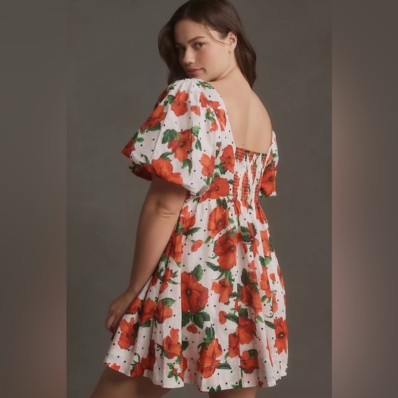 NWT! Anthropologie Maeve Square-Neck Smocked Babydoll Dress - Size XL ⚽️ - Picture 3 of 10